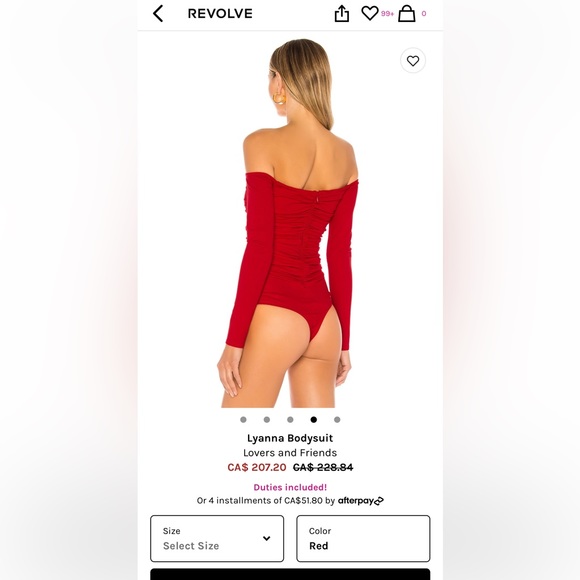 Lovers and friends red bodysuit - Picture 2 of 7